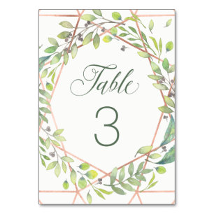 Moderne Botanische   Copper Look Bruiloft Kaart