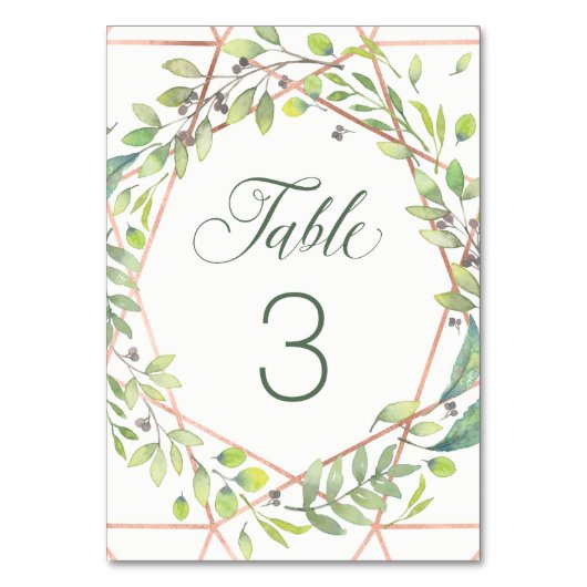 Moderne Botanische | Copper Look Bruiloft Kaart (Achterkant)