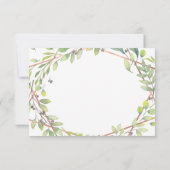 Moderne Botanische | Copper Look Bruiloft RSVP (Achterkant)