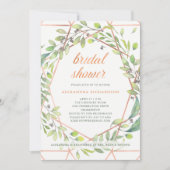 Moderne Botanische | Copper Look Vrijgezellenfeest Kaart (Voorkant)