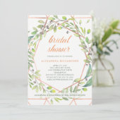 Moderne Botanische | Copper Look Vrijgezellenfeest Kaart (Staand voorkant)