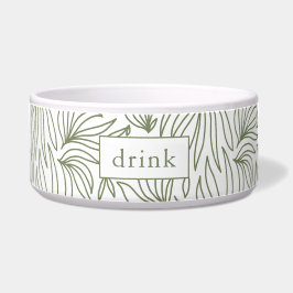Moderne botanische Drink Dog Bowl Voerbakje