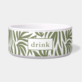 Moderne botanische Drink Dog Bowl Voerbakje
