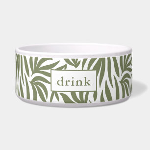 Moderne botanische Drink Dog Bowl Voerbakje