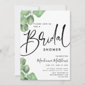 Moderne botanische elegant Eucalyptus Vrijgezellen Kaart (Voorkant)