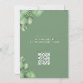 Moderne botanische elegant Eucalyptus Vrijgezellen Kaart (Achterkant)