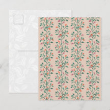 Moderne botanische elegante bladpatroon op blozen