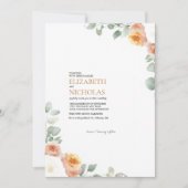 Moderne Botanische Elegante Huwelijksuitnodiging Kaart (Voorkant)