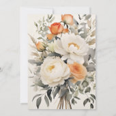 Moderne Botanische Elegante Huwelijksuitnodiging Kaart (Achterkant)