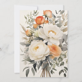 Moderne Botanische Elegante Huwelijksuitnodiging Kaart