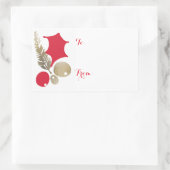 Moderne Botanische Elegantie Gift Label Sticker (Tas)