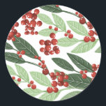 Moderne Botanische Elegantie Kerstmis Ronde Sticker<br><div class="desc">Betoverde Evergreen Elegance Christmas __________________________ ***Dit ontwerp maakt deel uit van een collectie*** 🌿 het introduceren van "Betoverde Evergreen Elegance: Een Botanische Kerstvakantie" collectie! Omarm de magie van het seizoen met mijn prachtige scala aan moderne en elegante vakantiegeneugten, geïnspireerd door de tijdloze schoonheid van natuur. Verspreid vreugde, deel liefde en...</div>