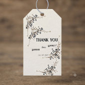 Moderne Botanische Elegantie Trouw  Cadeaulabel