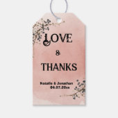 Moderne Botanische Elegantie Trouw Dank Je Cadeaulabel (Voorkant)