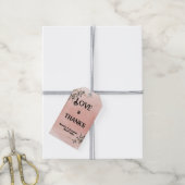 Moderne Botanische Elegantie Trouw Dank Je Cadeaulabel (Met Touw)