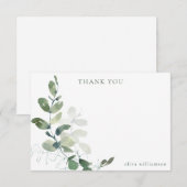 Moderne botanische Eucalyptus Aangepast Vrijgezell Bedankkaart (Voorkant / Achterkant)