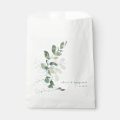 Moderne botanische Eucalyptus aangepaste bruiloft Bedankzakje (Voorkant)