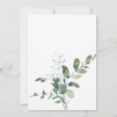 Moderne botanische Eucalyptus Boho Baby shower Kaart (Achterkant)