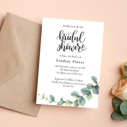 Moderne Botanische Eucalyptus Boho Bruiloftssalon Kaart
