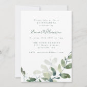 Moderne Botanische Eucalyptus Boho QUINCEAÑERA Kaart (Voorkant)