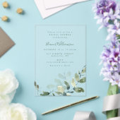 Moderne botanische Eucalyptus Boho Vrijgezellenfee Acryl Uitnodigingen (Insitu (Huwelijk))