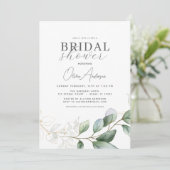 Moderne botanische Eucalyptus Boho Vrijgezellenfee Kaart (Staand voorkant)