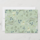 Moderne botanische Eucalyptus Greenery 1e verjaard Bedankkaart (Achterkant)