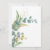 Moderne botanische Eucalyptus Greenery Wedding Kaart (Achterkant)