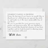 Moderne botanische eucalyptus groen bruiloft bedankkaart (Achterkant)