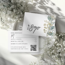 Moderne Botanische Eucalyptus Huwelijks RSVP Kaart