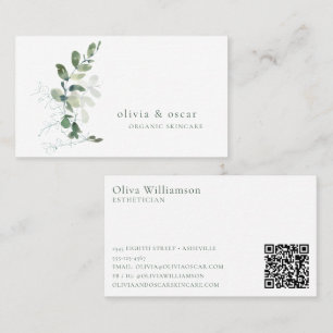 Moderne Botanische Eucalyptus Minimalistische Scho Visitekaartje