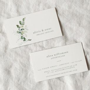 Moderne botanische eucalyptus minimalistische scho visitekaartje