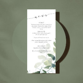 Moderne Botanische Eucalyptus Weddenschap Aangepas Menu