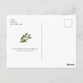 Moderne botanische eucalyptusbruiloft sparen de da briefkaart (Achterkant)