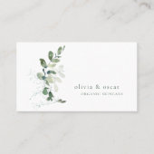 Moderne botanische eucalyptusminimalistische schoo visitekaartje (Voorkant)