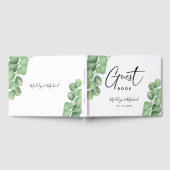 Moderne botanische eucalyptusolie gastenboek (Volledig)