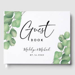 Moderne botanische eucalyptusolie gastenboek