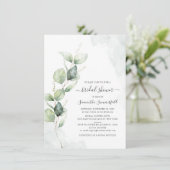 Moderne botanische eucalyptusolie Vrijgezellenfees Kaart (Staand voorkant)