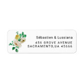 moderne botanische eucalyptustak etiket (Voorkant)