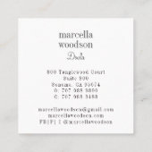 Moderne botanische Floral Doula Vierkante Visitekaartje (Achterkant)