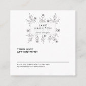 Moderne botanische Florist Afsprakenkaartje (Voorkant)