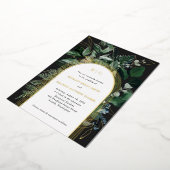 Moderne botanische folie trouwuitnodigingen folie uitnodiging (Gedraaid)