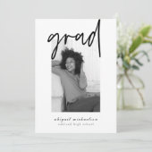 Moderne Botanische Foto Afstudeerfeest Kaart (Staand voorkant)