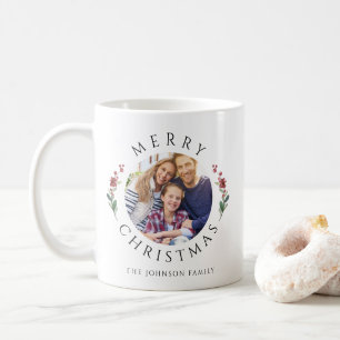 Moderne Botanische Foto Kerst Koffiemok