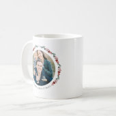 Moderne Botanische Foto Kerst Koffiemok (Voorkant links)