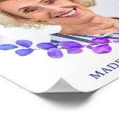 Moderne botanische foto Memorial Guestbook Funeral Poster (Hoek)