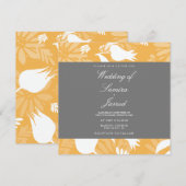 Moderne botanische geelgrijze tulpverbinding (Voorkant / Achterkant)