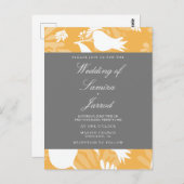 Moderne botanische geelgrijze tulpverbinding briefkaart (Voorkant / Achterkant)