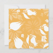 Moderne Botanische Gele Grijze Bloemige Tulp Trouw (Achterkant)