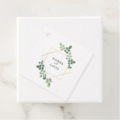 Moderne botanische geometrische bruiloft bedankjes labels (In situ)